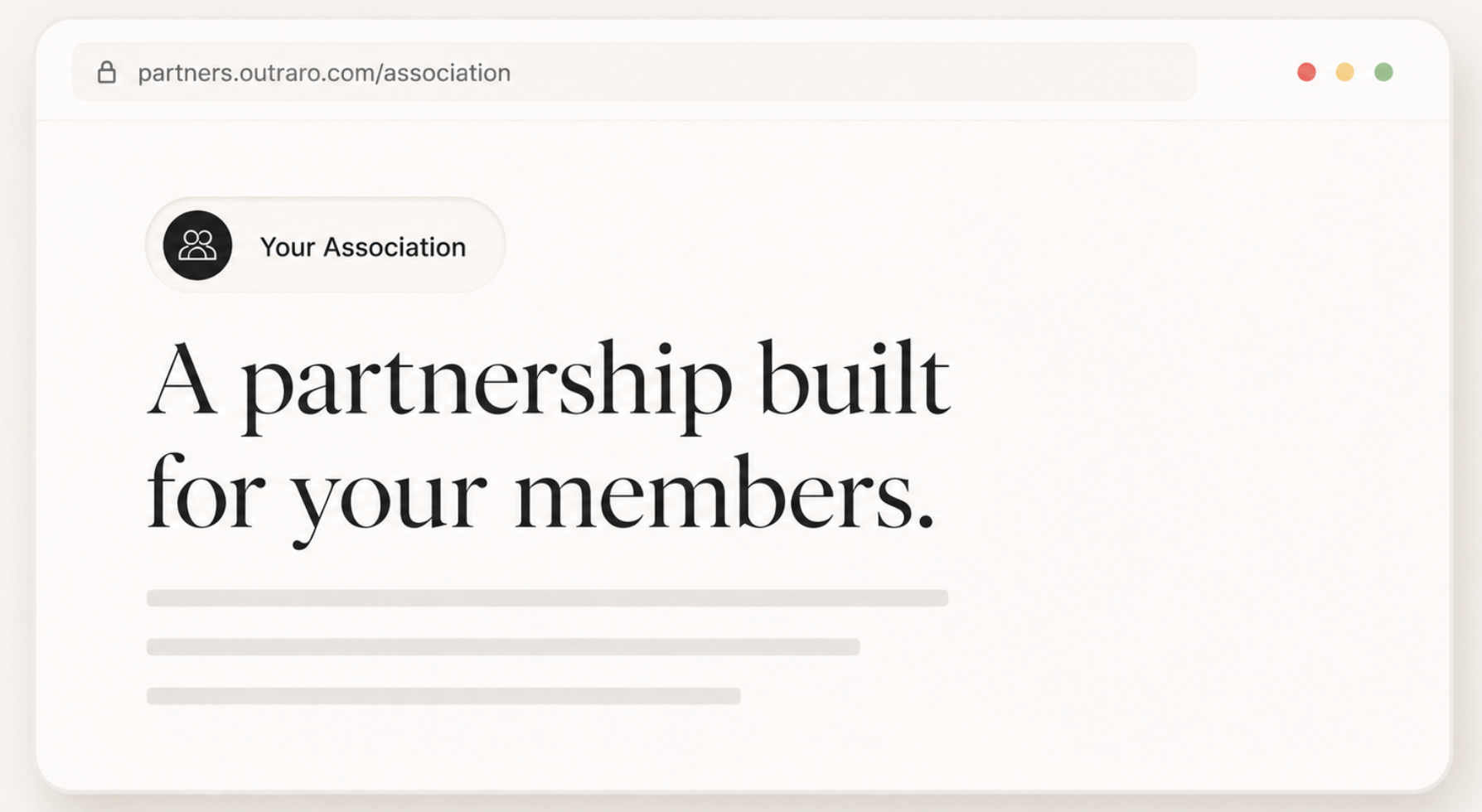 Personalized partner landing page mockup