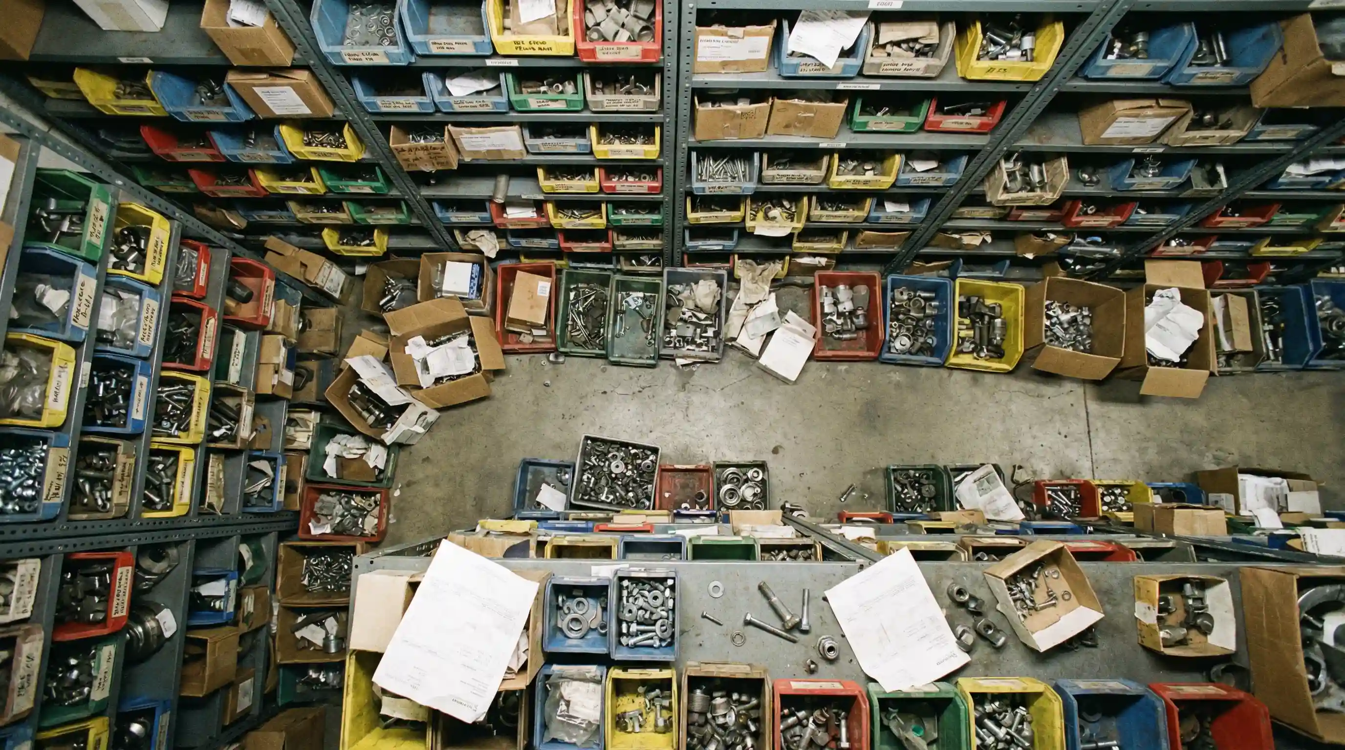 Disorganized parts room